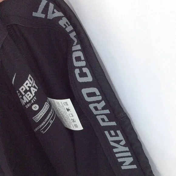 Nike Pro Combat Dri-Fit Full Length Compression Pants Women's Size Medium Black - Picture 8 of 9